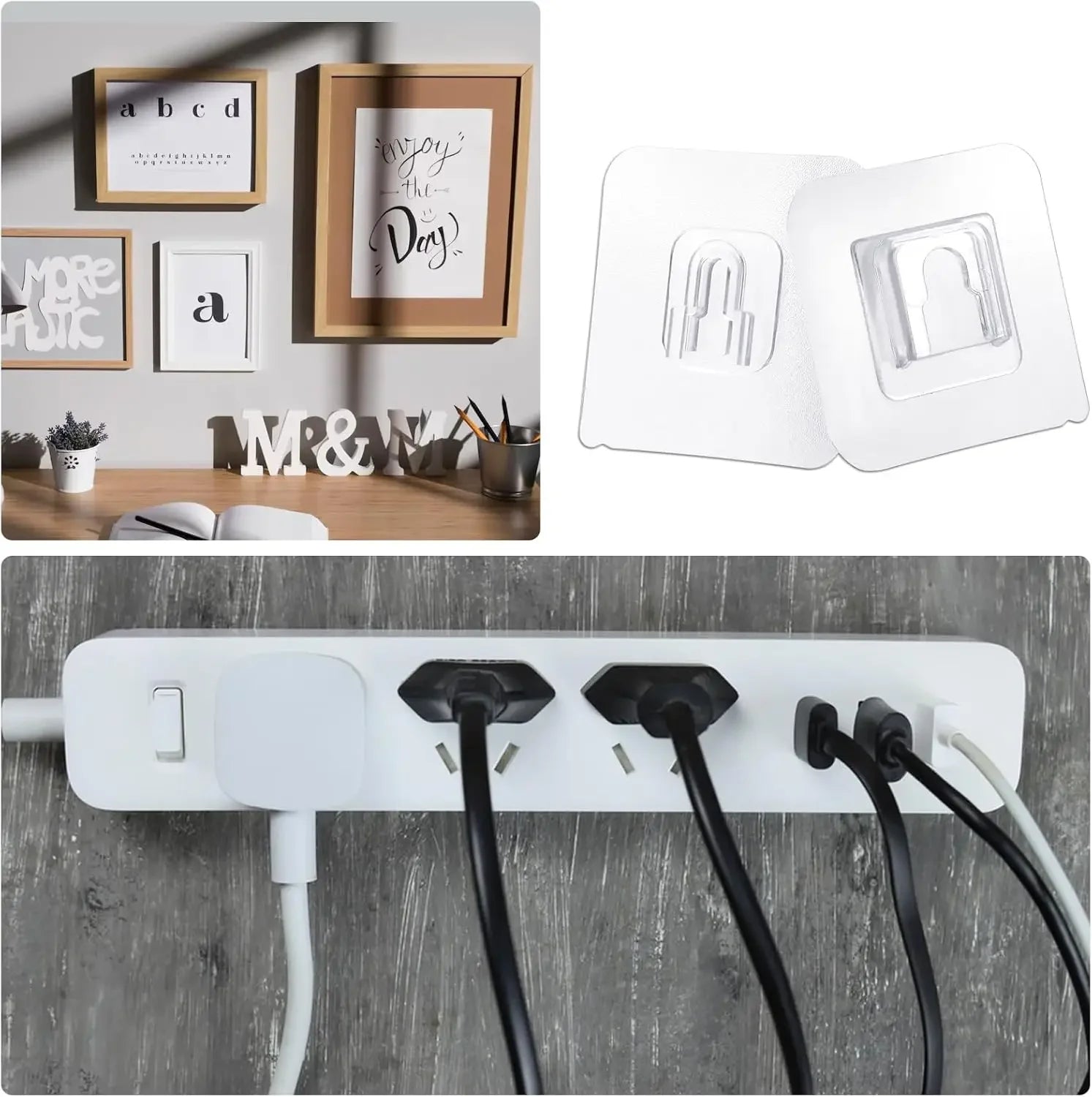 Double Sided Adhesive Hooks Wall Hooks for Hanging,Self Adhesive Hooks for Bathroom Kitchen Office Hanging