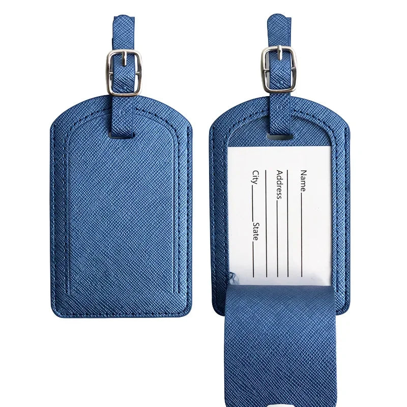 Leather Luggage Tag Baggage Boarding Bag Tag Suitcase Tag Luggage Bag Tags Name ID Address Label Luggage Tags Travel Accessories