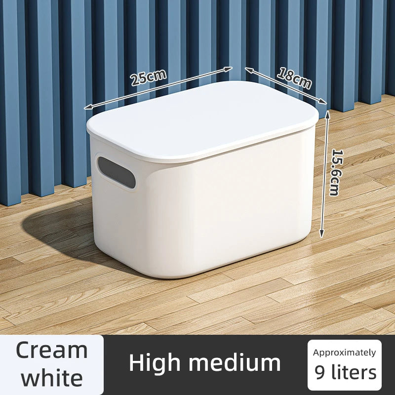 Colorful Plastic Organizers Storage Box With Lid For Toys Underwear Sock Jewelry Lipstick Container Stackable Baskets Bins