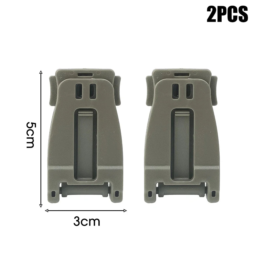 6/2pcs Outdoor Army Rucksack Accessory Molle System Webbing Buckle Clip Backpack Mounting Buckle Camping & Hiking Gadgets