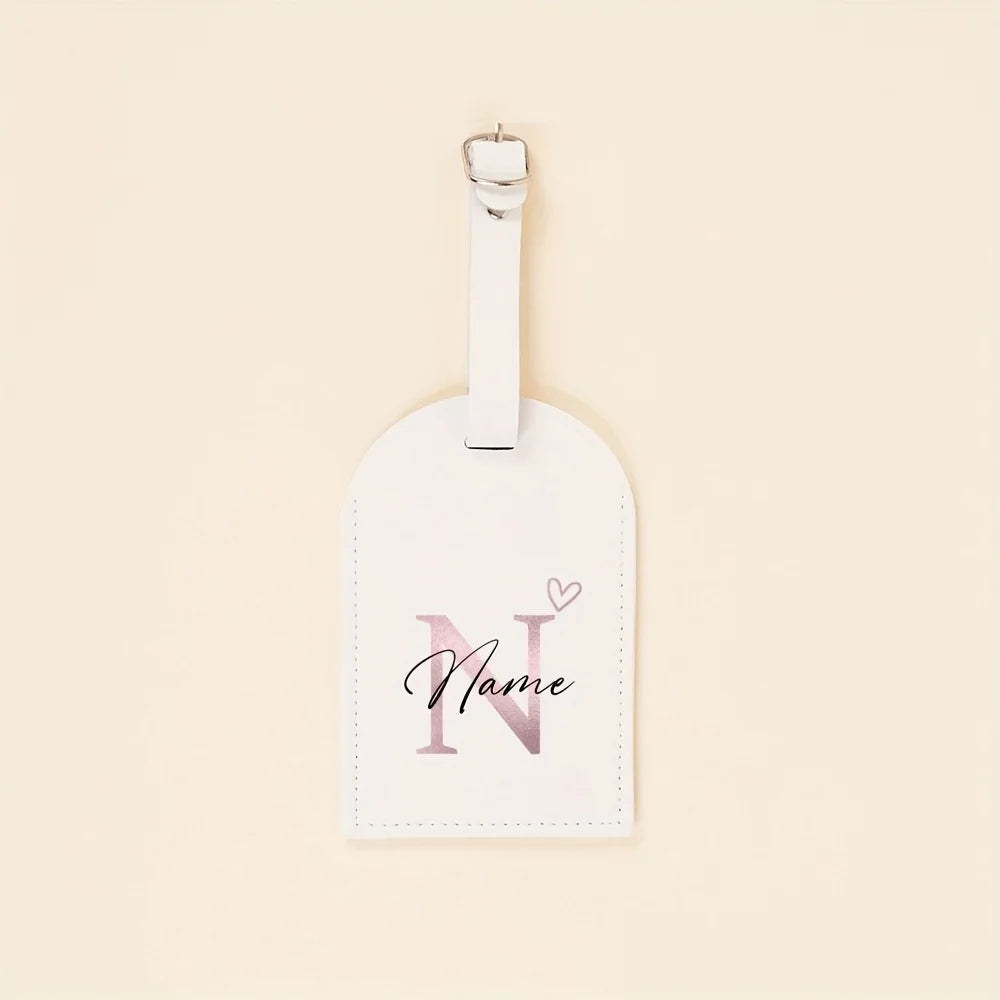 Custom Name Tag Font Name/Initials Wedding Travel Gift Customizable Letter (A-Z) Premium Luggage Identifiersuitable for Bags