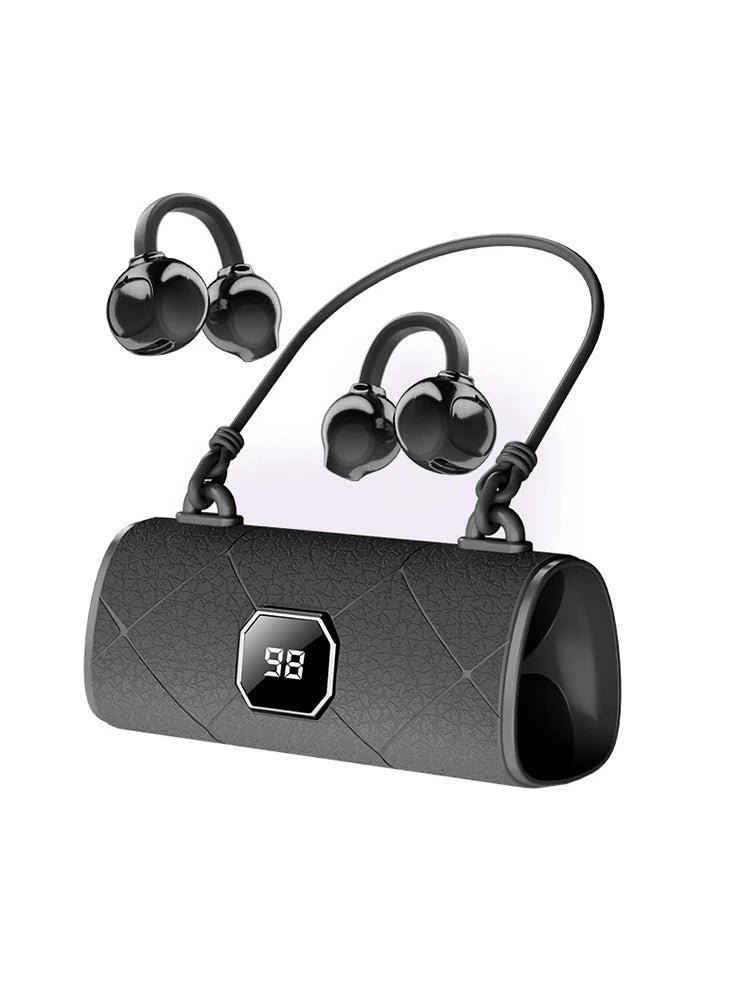 X22 Clip-On Wireless Bluetooth Headphones with Diamond Butterfly Ear Clips Noise-Canceling Headphones Type-C Charging For Gift