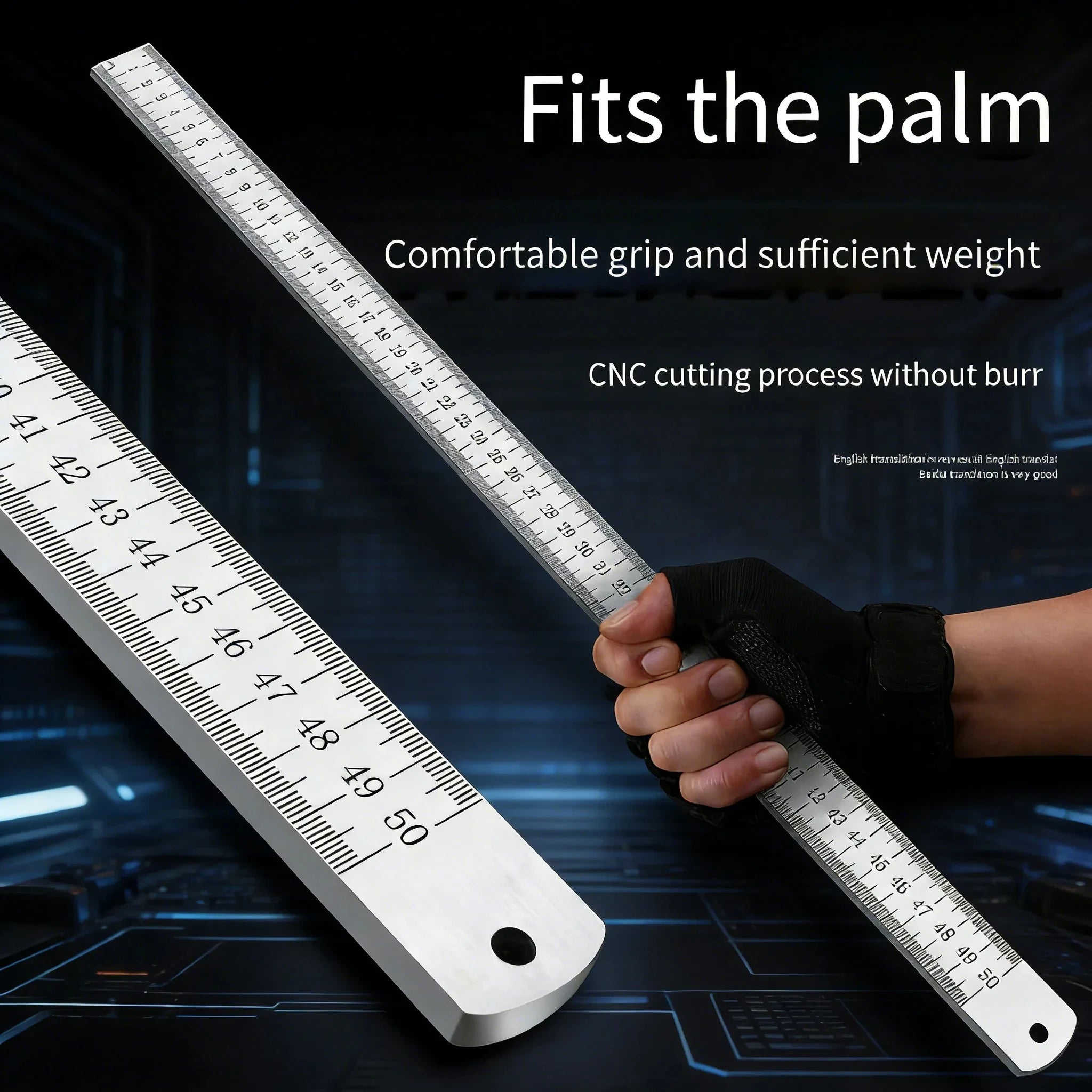 5mm Thick Stainless Steel Ruler | Tempered Car Safety & Measuring Tool | Multi-Purpose Heavy Duty Scale