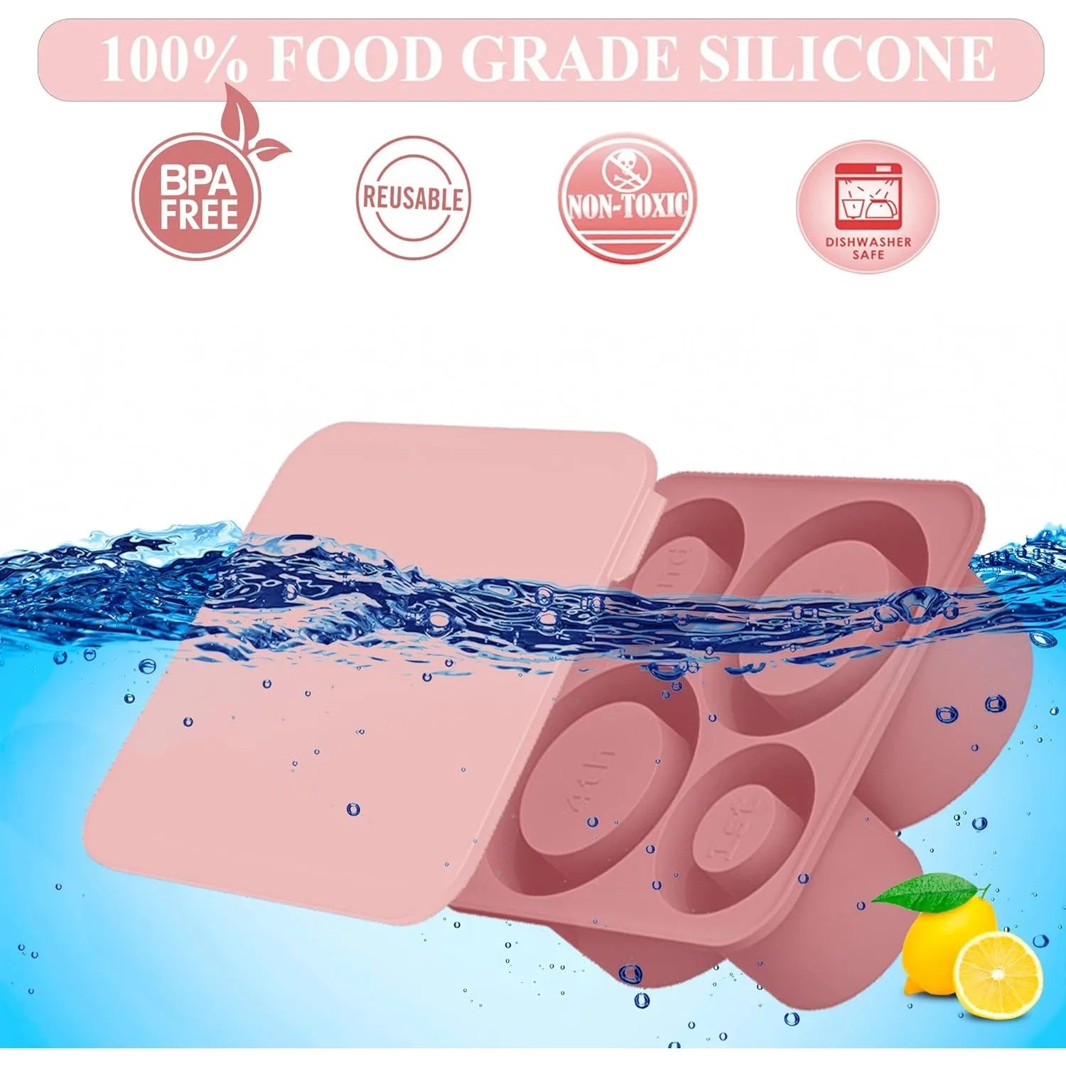 Stanley 4-in-1 Silicone Ice Cube Tray – Multi-Size Ice Mold for Every Drink – Easy-Release, No-Spill Design