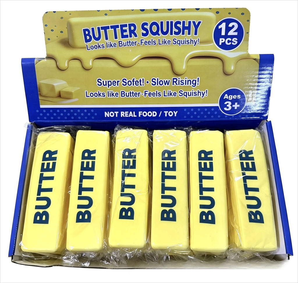 1/6/12pcs Soft Slow Rebound Butter Stick Realistic Silicone Squeeze Stress Relief Gadget Funny Anti-Anxiety ﻿Squeeze Party Gift