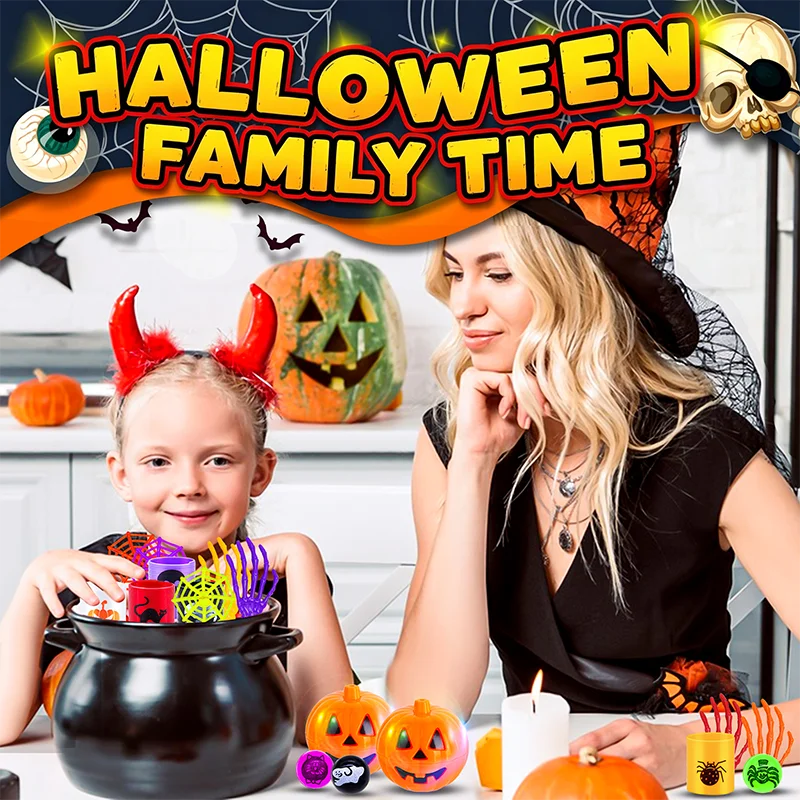 170Pcs Halloween Mini Fidget Toy Set for Kids - Stress Relief Sensory Toys Classroom Treasure Box Party Favors & Kids Gifts
