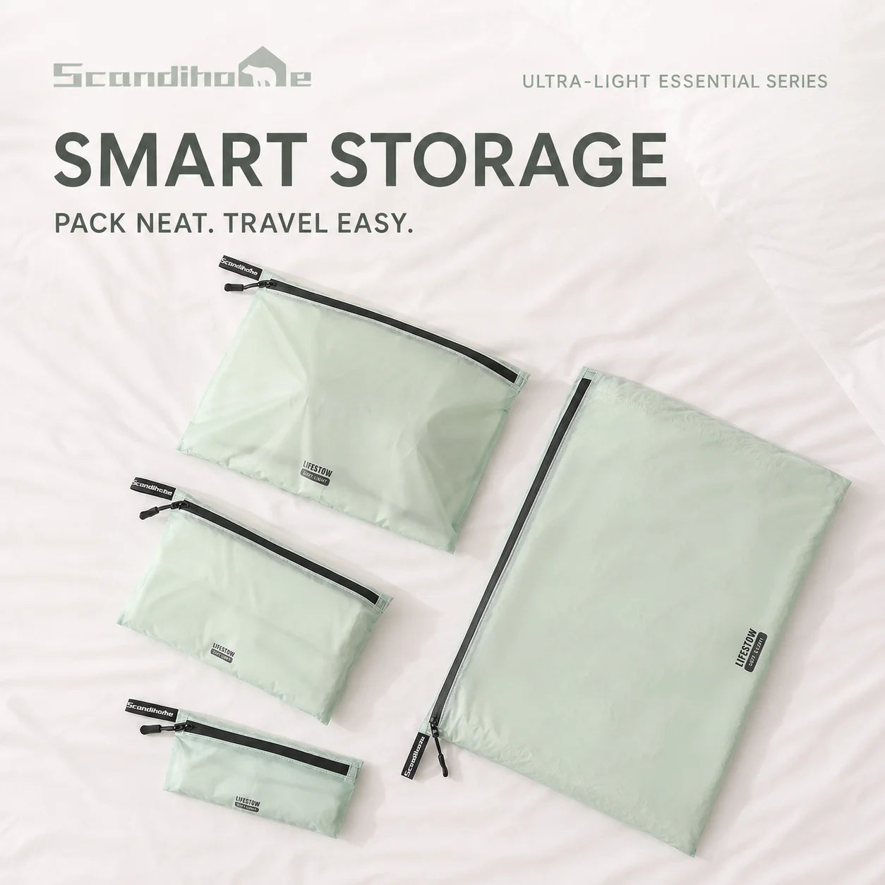 Waterproof Travel Storage Bags Set Lightweight Nylon Packing Cubes Pouch Luggage Organizer Clothes Toiletry Makeup Bag