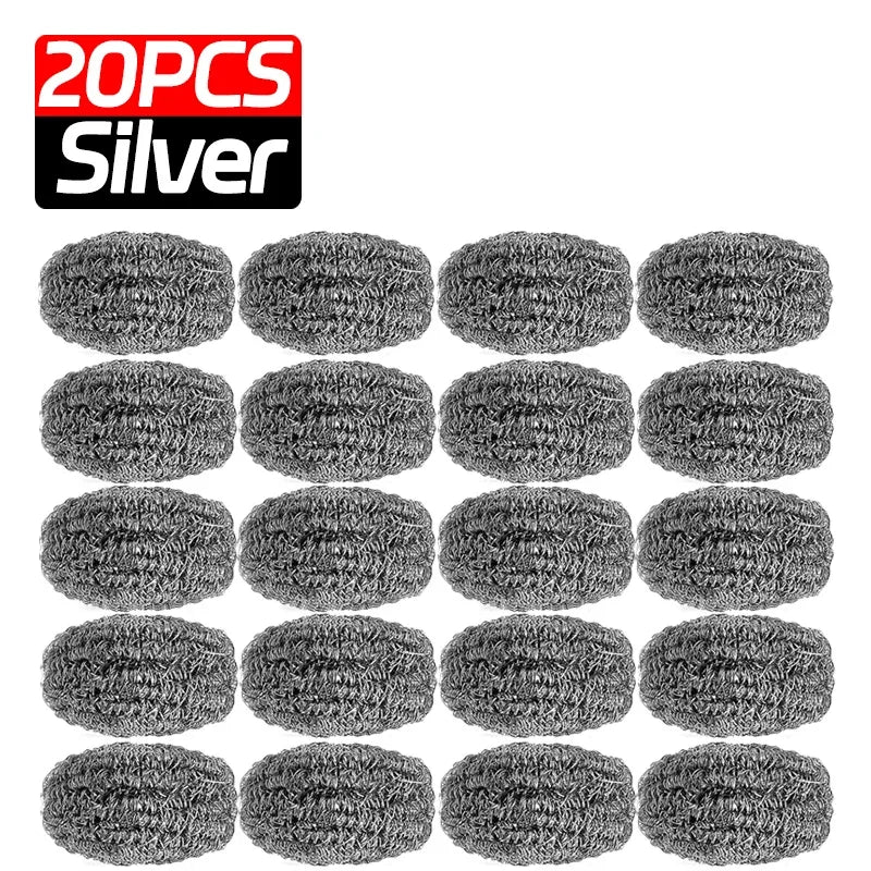 Wholesale Stainless Steel Cleaning Ball Multipurpose Kitchen Pot Pan Rustproof Oil Removal Scrubber Heavy Duty Steel Wire Balls