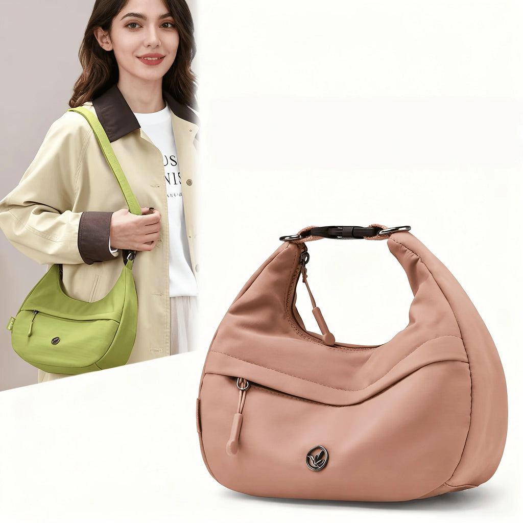 Women's Nylon Crescent Bag Crossbody Bag Hobo Shoulder Bags Handbag Multiple Pockets for Daily Travel Commuting Leisure Tote