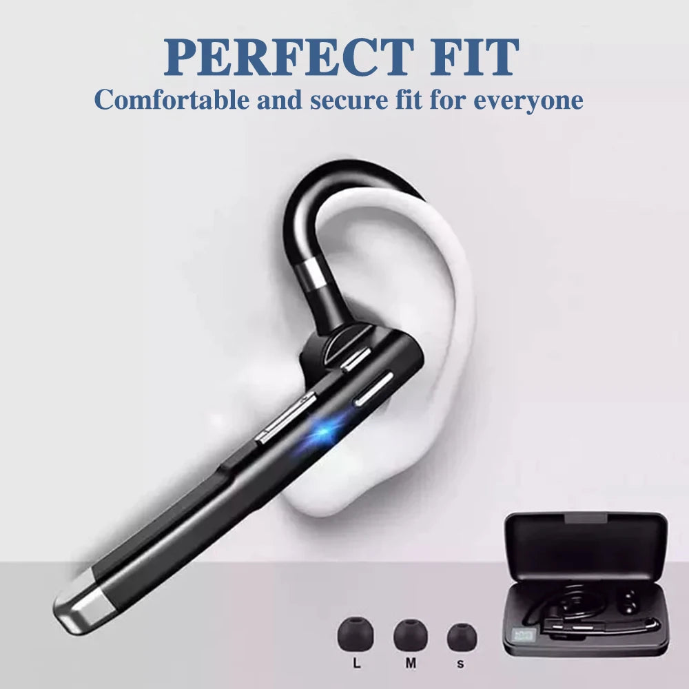 New YYK520 Wireless Headset with Charging Case Business Ear-mounted Bluetooth V5.3 Hands-free Call Noise Reduction Headphones
