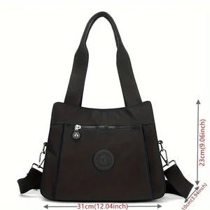Women's Casual Nylon Crossbody Bag Travel Handbag Portable Business Tote Outdoor Purse Satchel Shoulder Bag for Everyday Use
