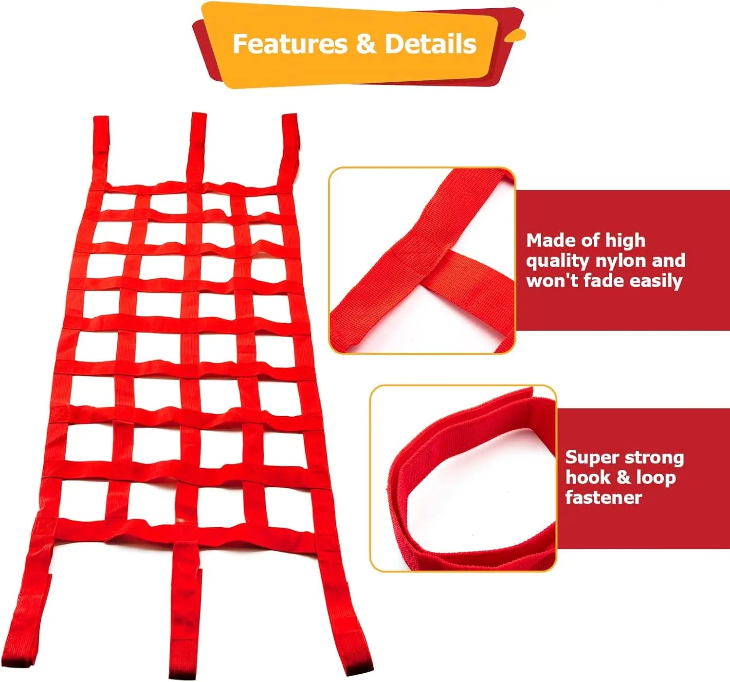 1x Car Roof Net Hammock Mesh Cargo Rooftop Netting Heavy Duty for TJ YJ JK JKU JL JLU JT 1987-2024 for Suzuki Jimny  JB74 19-23
