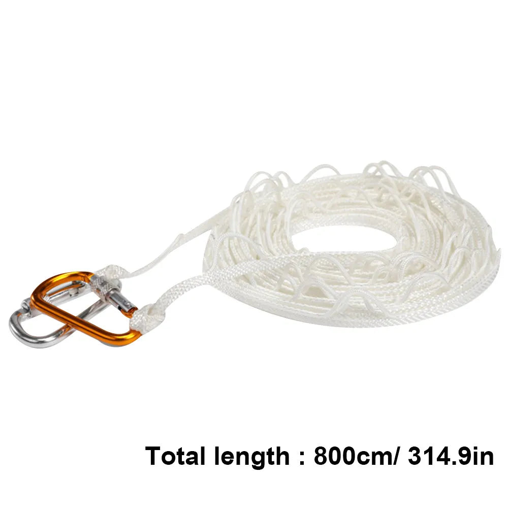 Portable Travel Clothesline Nylon Lightweight Compact Space Saving Outdoor Camping Drying Rope Windproof Non Slip Clothes Hanger