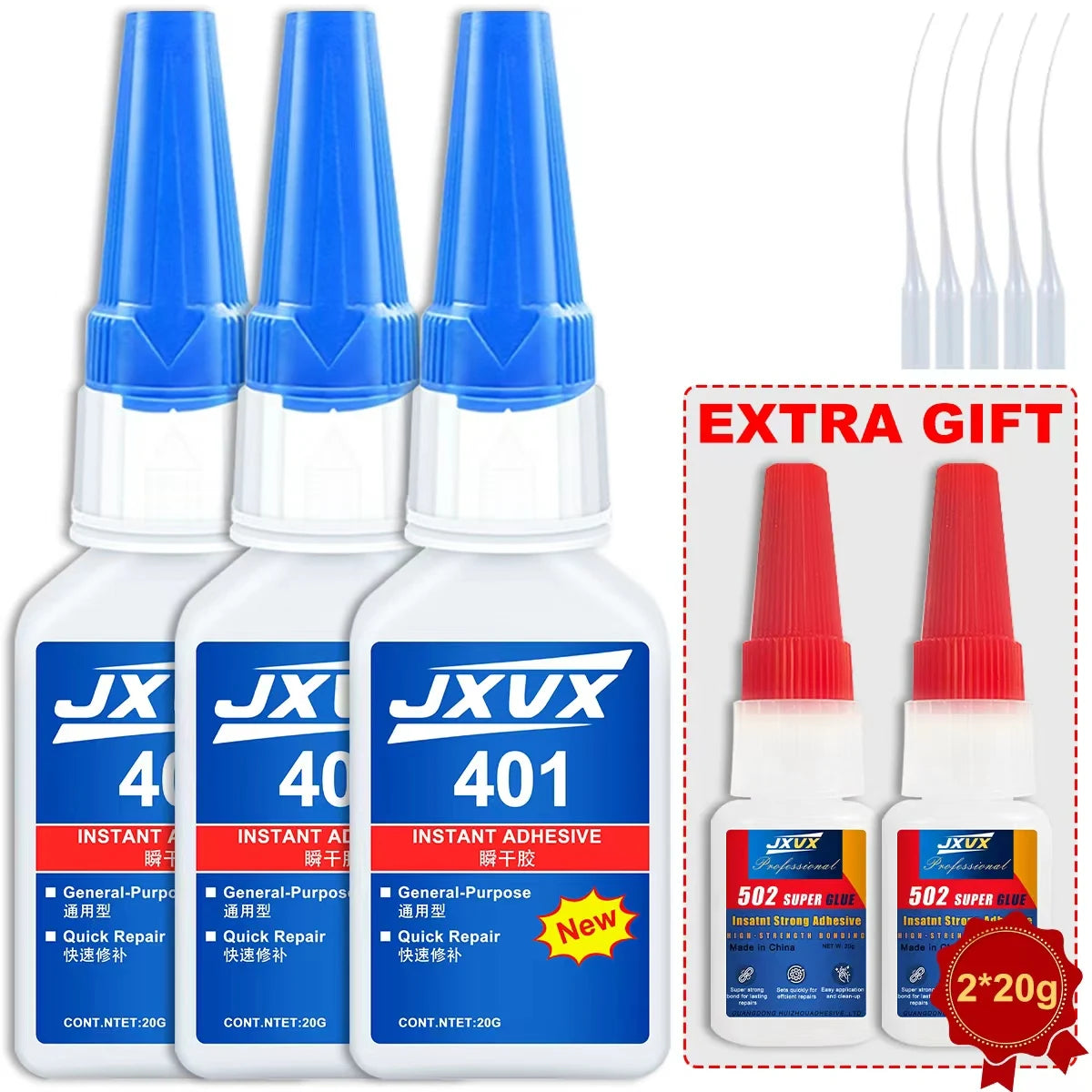 1/3/10 Pcs 401 Super Glue Instant Cyanoacrylate Quick Dry 502 Adhesive Leather Rubber Wood Metal Strong Bonding Liquid Glue Tool, Fast Fixing Transparent Adhesive