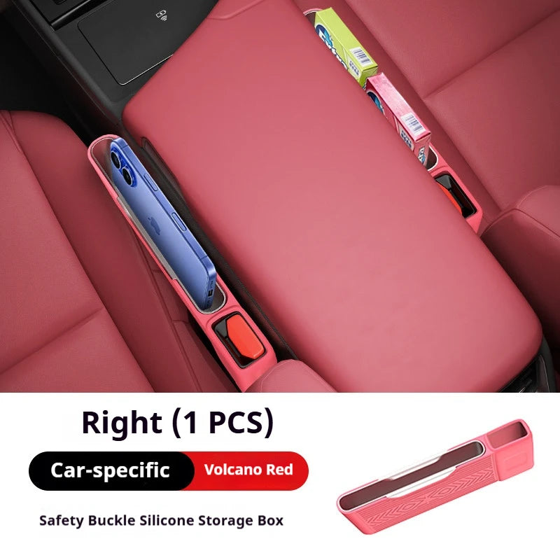 For Audi A3 A4 Seat Belt Storage Box A5 A6 A7 Q5 Q6 Q7 Q8 S4 S5 S8 RS5 RS6 Silicone Seat Side Gap Storage Box Car Accessories