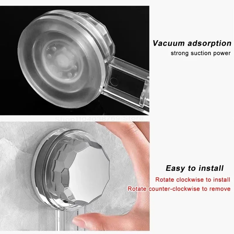 Heavy-duty load-bearing bathroom suction cup hook, no-drill, vacuum, no-trace, adhesive hook for kitchen, door, and wall