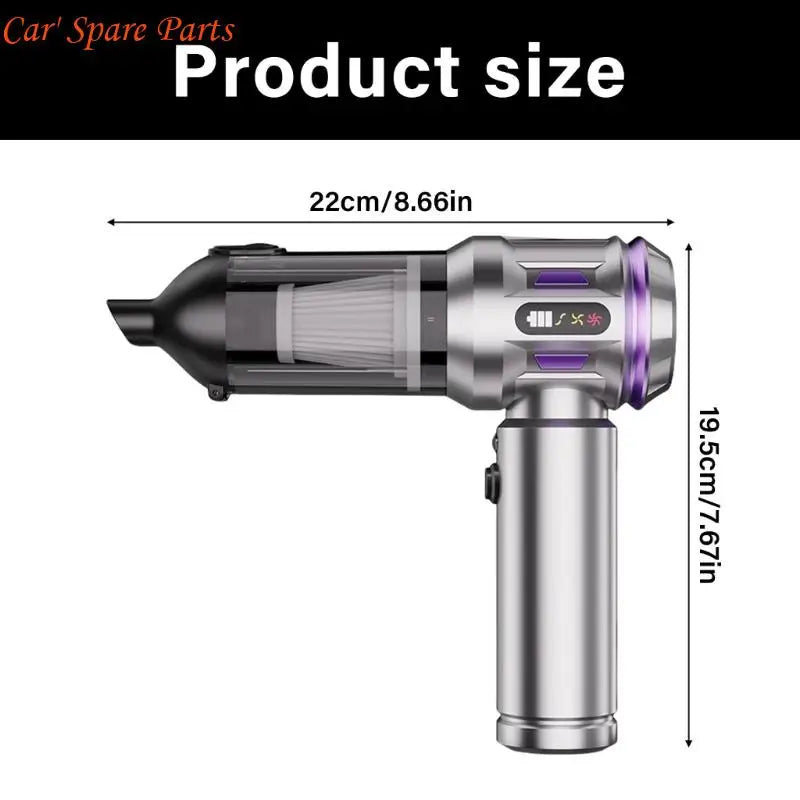 Y4UA Rechargeable Portable Wireless Handheld Vacuum 6000mAh Battery 35Min Runtime Lightweight Design For Car Home Cleaning
