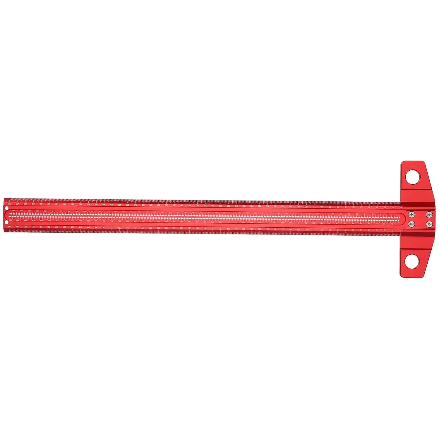 300/400/500/600MM Woodworking T-type Ruler Scribing Ruler Aluminum Alloy Line Drawing Marking Gauge DIY Measuring Tools
