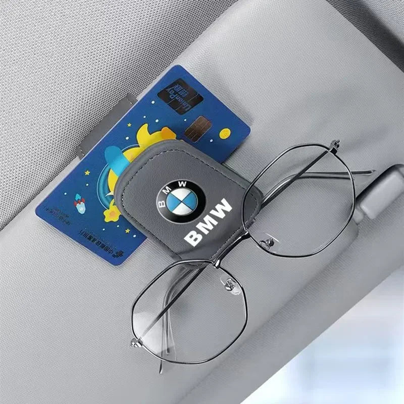 High Grade Car Sun Visor Eyeglasses Holder Clip Premium Ticket Card Storage Clamp Interior Accessories for MINI BMW E46 E90 E60