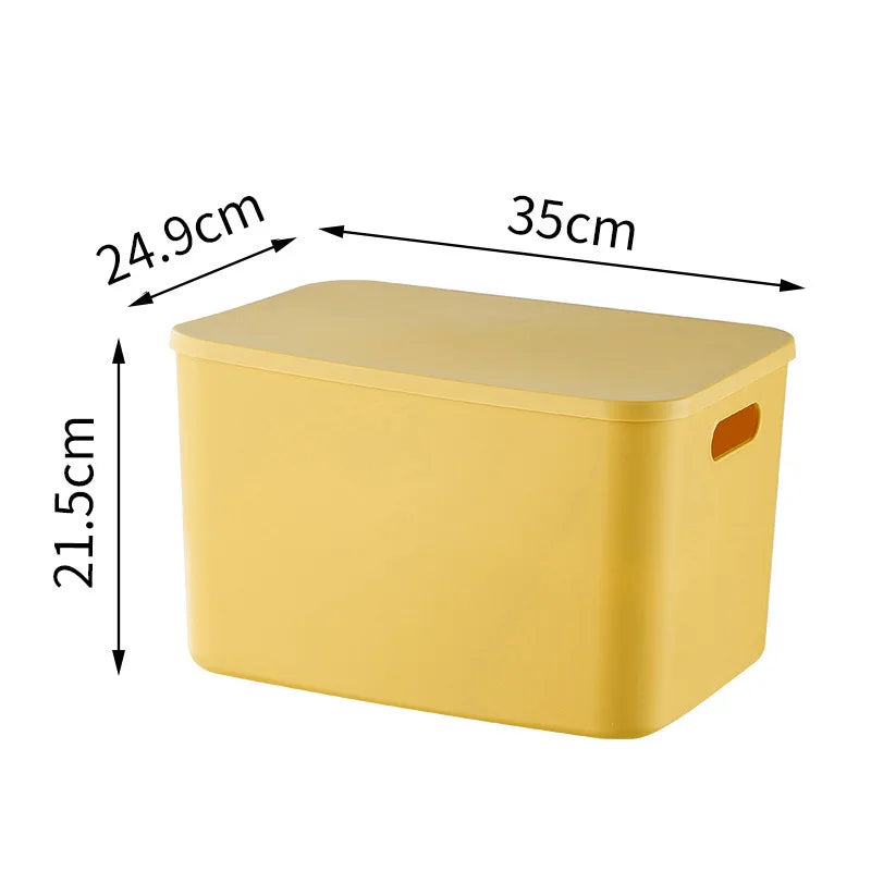 Colorful Plastic Organizers Storage Box With Lid For Toys Underwear Sock Jewelry Lipstick Container Stackable Baskets Bins