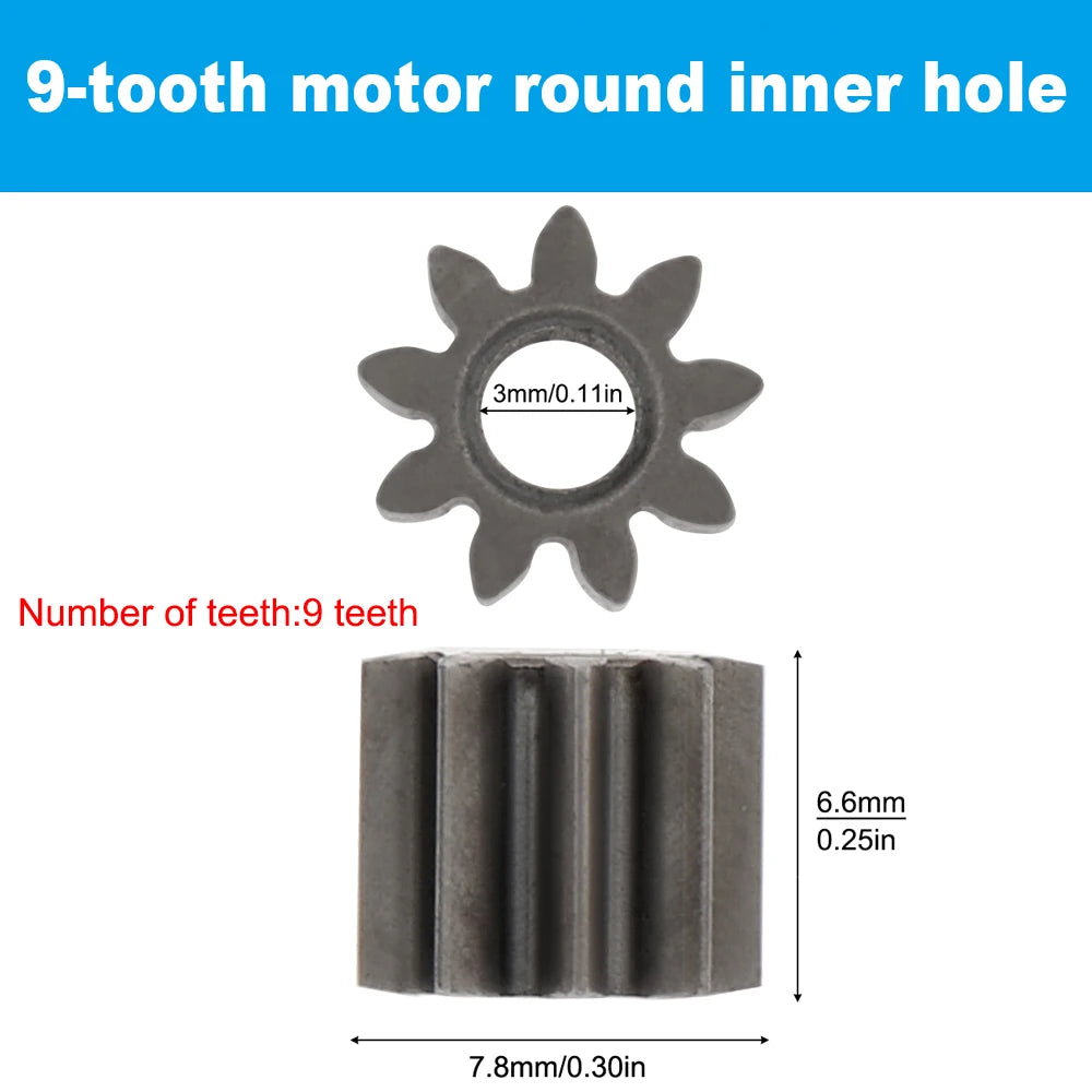 1 Piece Dc Motor Gear 9 /11 /12/13/14/15/16 Teeth Electric Motor Gears for 10.8V / 12V / 14.4V / 16.8V / 18V / 21V /25V Motors