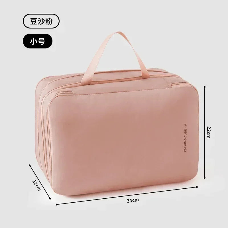 Travel Bag Compression Packing Cubes Double-sided Large Capacity Storage Bags for T-shirt Down Jacket Business Travel Supply