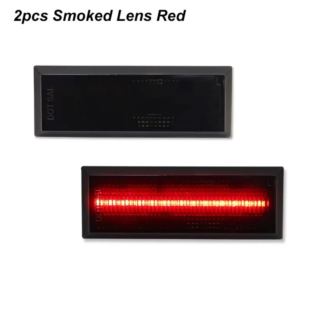 For Oldsmobile Cutlass 2 Door 1981-1988 Front / Rear Fender Side Marker Clearance Lights LED Turn Signal Lights Parking Lights
