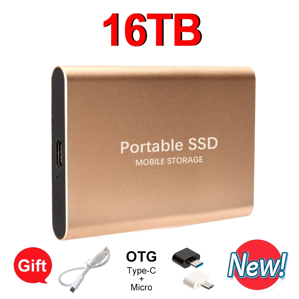 High-speed SSD 2TB Portable External Hard Drive Suitable for daily storage and backup