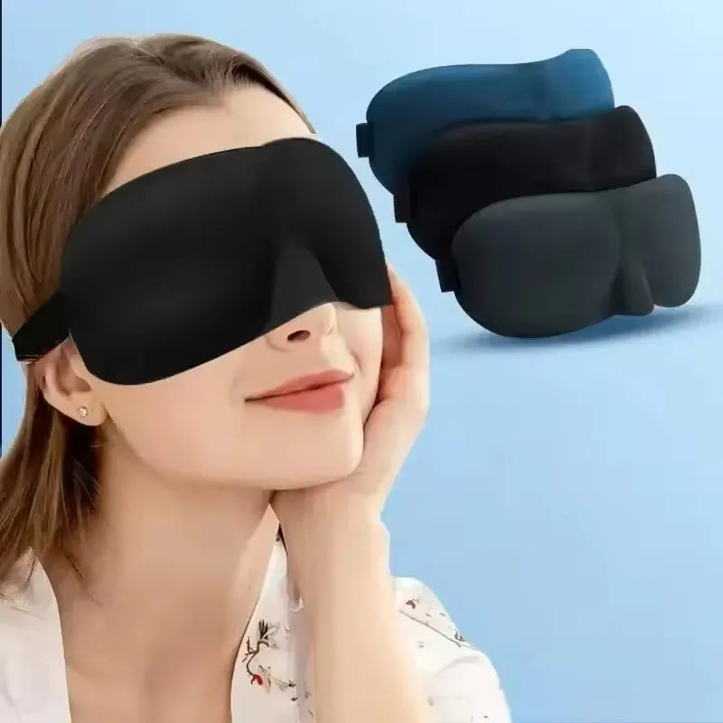 pl 3D Slep Mask Blindfold Sleeping Aid Soft Memory Foam Eye Mask for Sleeping Travel Blockout Light Slaapmasker Eye Cover
