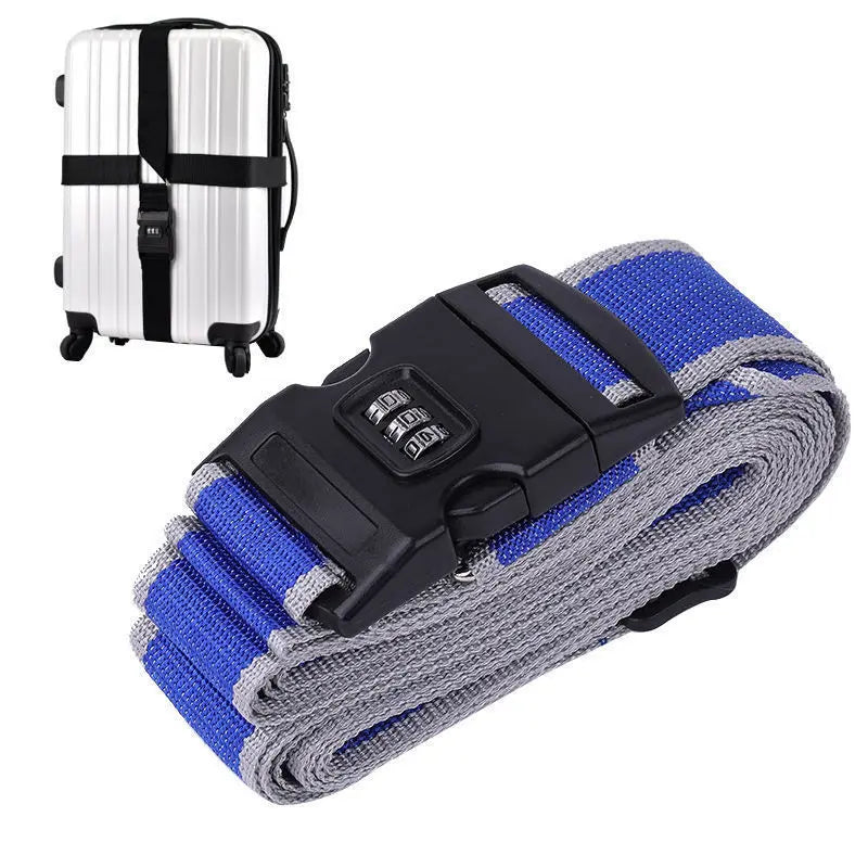 cipher lock Travel Belt Trolley Seat Belt Luggage Packing Box Cross Strap Suitcase Packing Seat Belt Reinforced Adjustable Strap