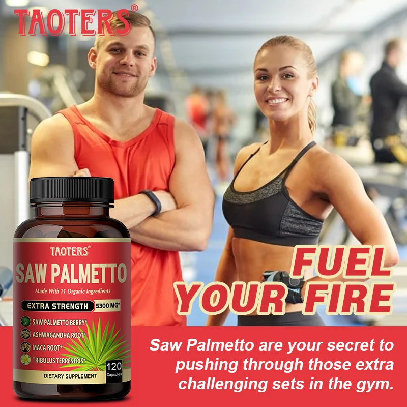 Saw Palmetto Supplement 5300 Mg - with 11 Organic Ingredients - for Urinary Tract and Prostate Health