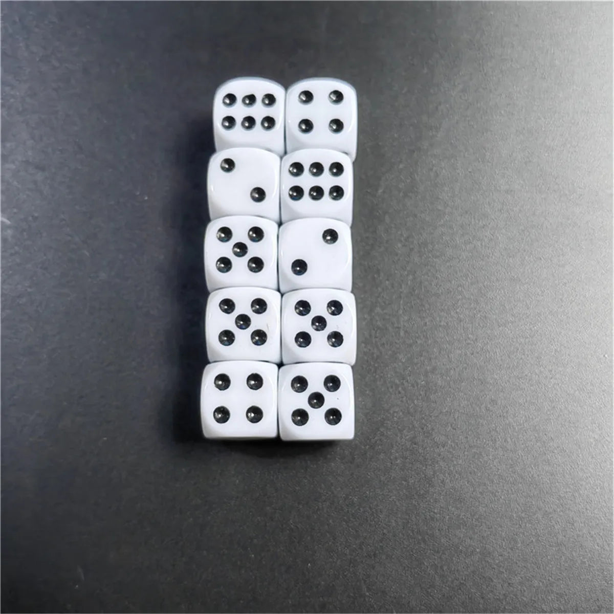 10pcs/set Of High Quality 14/16mmD6 Dice Set White Black Dot/Black White Dot Acrylic Rounded Corner Club