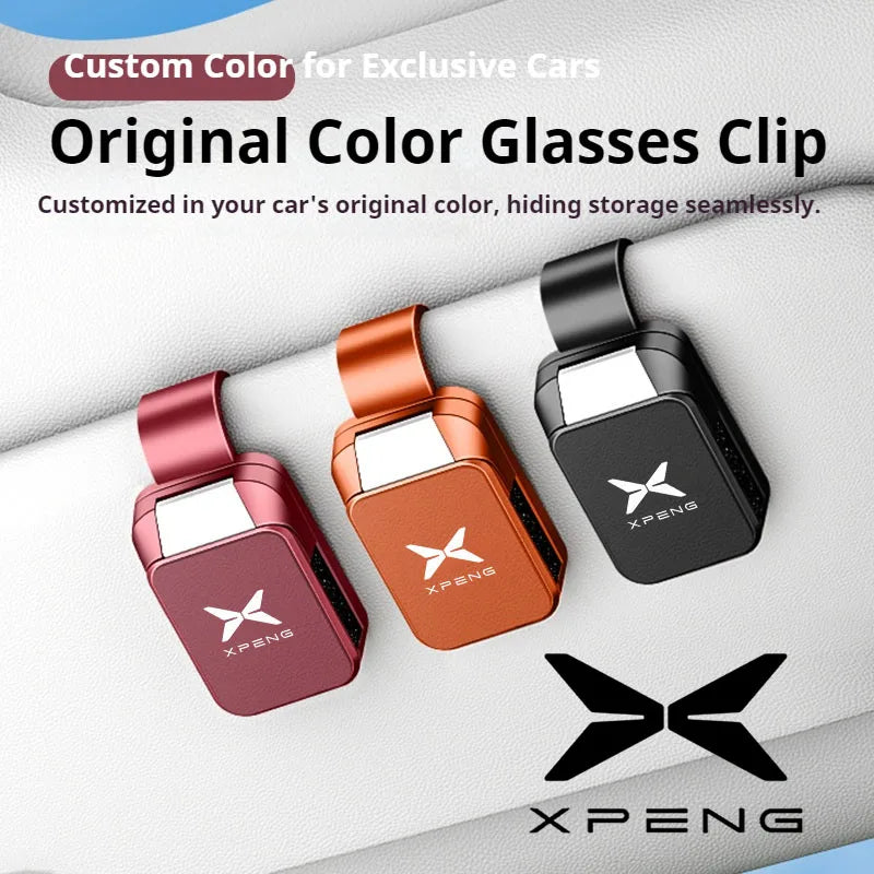 For XPENG G6 P7 G9 MONA M03 G3 P5 2024 2025 Car Interior Accessories Car Visor Sunglasses Glasses Case Glasses Holder Clip