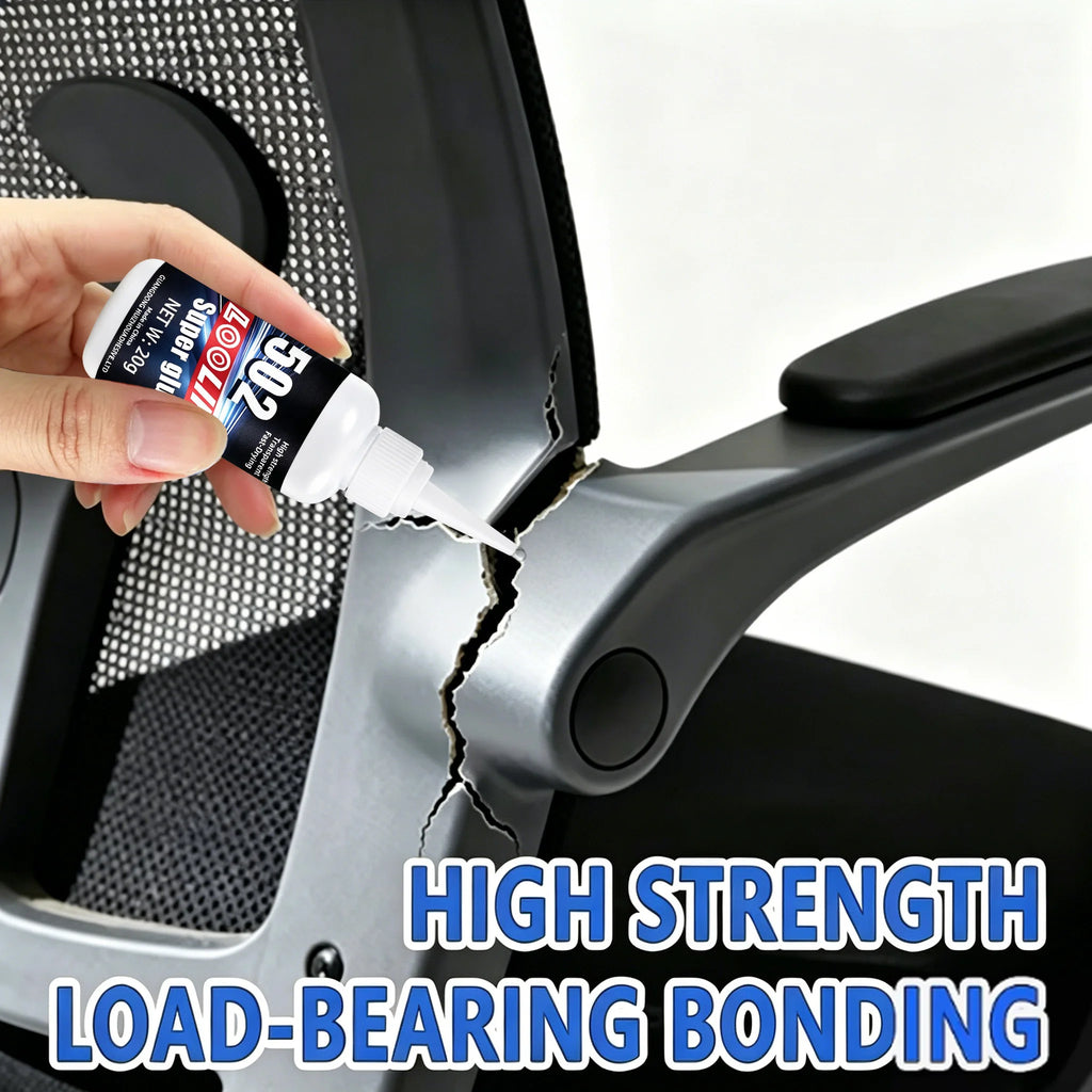 502 Super Strong Quick-Drying Adhesive, Professionally Used for Daily Repair of Toy Plastics, Is White, Transparent and Odorless