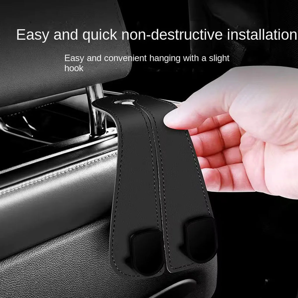 YONGRUN Car Headrest Hooks Seat Backrest Storage Shelves Clips Luggage Hangers Car Fasteners Three Color Optional Hooks Black