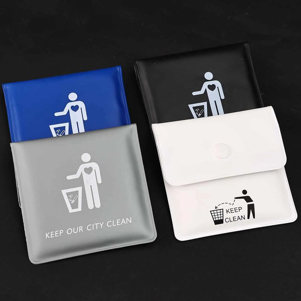 1-4pcs Portable Ash Pouch Leakproof Smell Proof Butt Organizer Universal Car PVC Aluminum Film Heat Safe Outdoor Storage Pocket