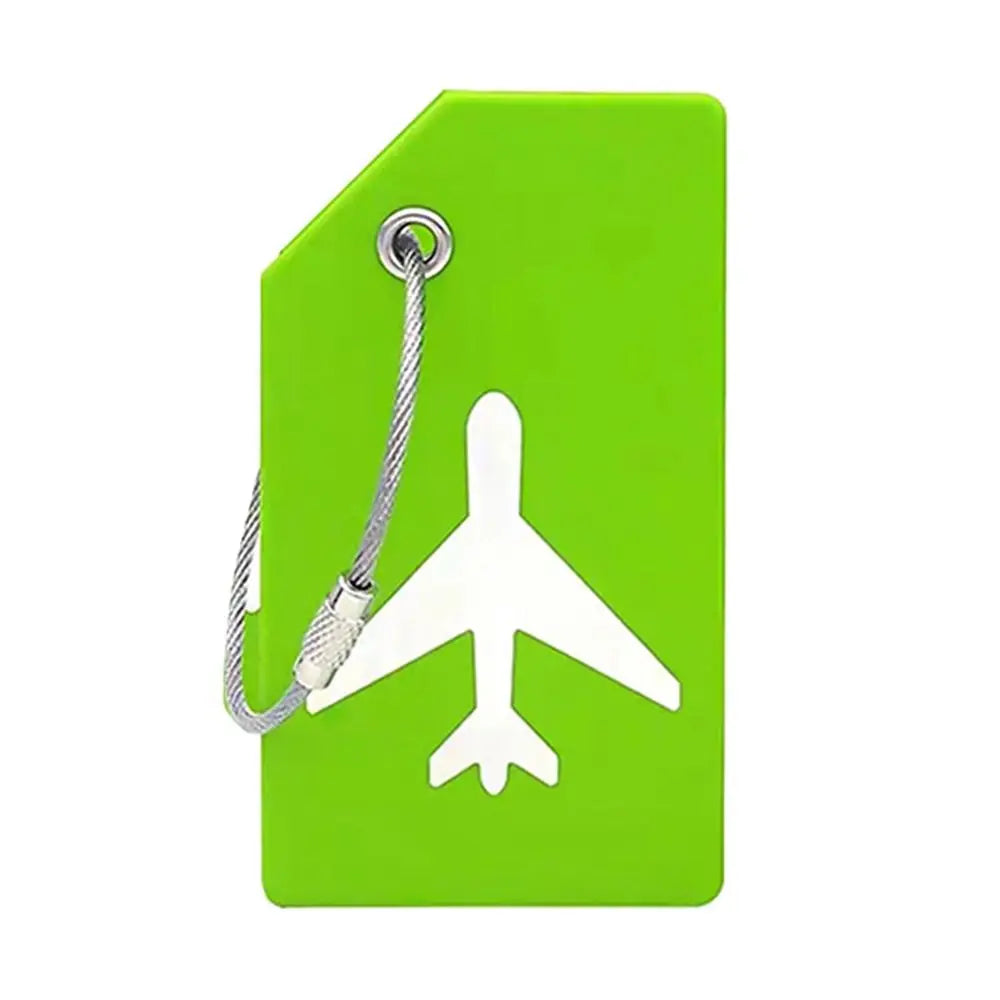 Aluminium Travel Luggage Tags Reusable Suitcase Baggage Labels Holiday Suitcase Labels Travel Bag ID Plane Identifier With Ropes