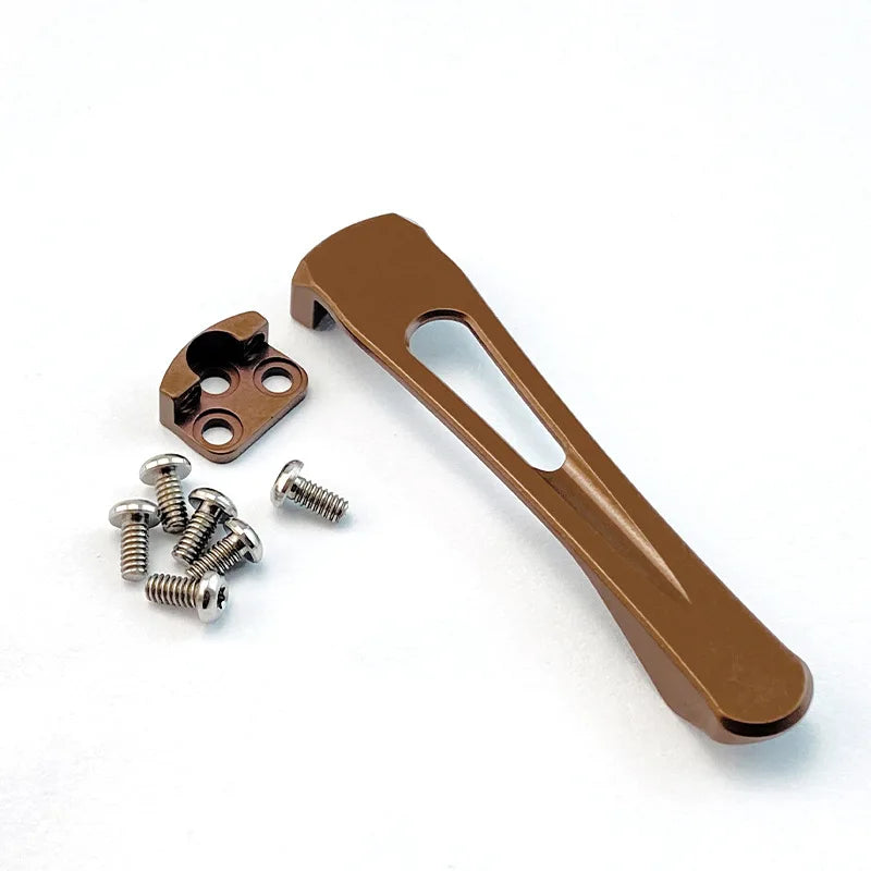 3 Colors With Screws CNC Standard Modular V2 Machined Titanium Integrated Clip For Spyderco C81 Paramilitary2 C223 Para3 Knives
