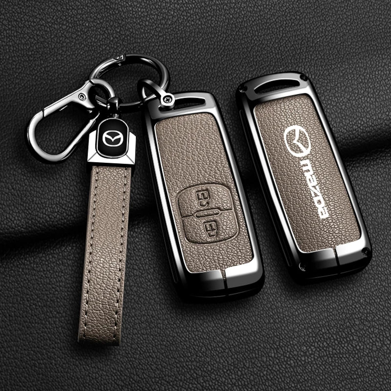 Zinc Alloy Car Key Holder for Mazda Axela Atenza 3 2 6 CX3 CX5 CX30 CX8 CX9 MX5 RX7 RX8 SKYACTIV Remote Protector Car Key Cover