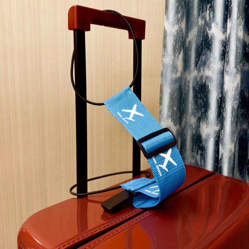 Aircraft Printed Nylon Luggage Fixed Strap With One Pack For Outdoor Travel Luggage Accessories
