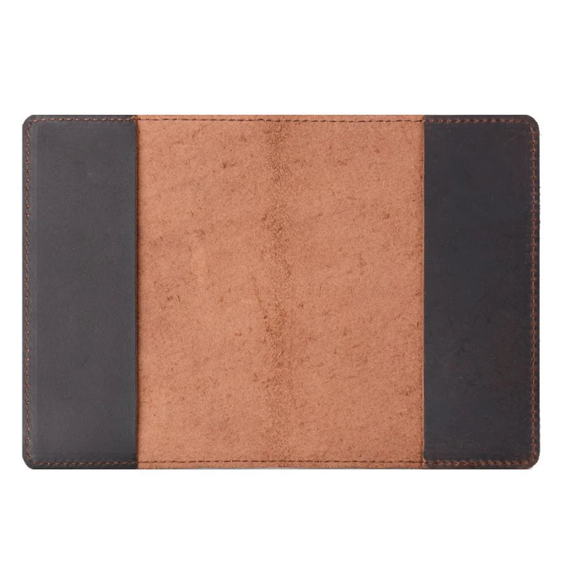 Spanish Passport Cover - Genuine Crazy Horse Leather, Durable Business Travel Wallet, Unisex RFID Blocking Funda Pasaporte