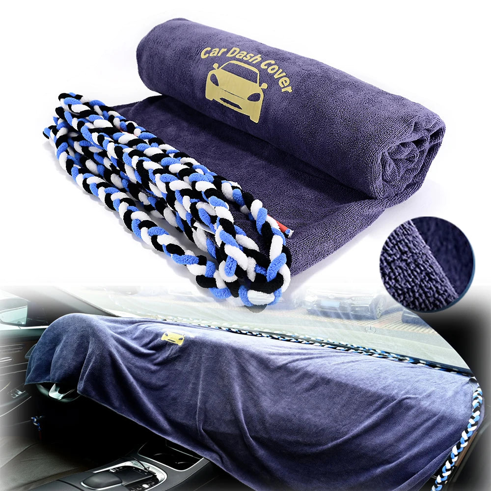EHDIS Car Wash Dashboard Protective Covers with Soak Tint Rope Windshield Cleaning Protector Water Absorption Microfiber Towel