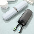 2Pcs Plastic Toothbrush Travel Case Portable Toothbrush Box Buckle Sealing for Toothpaste Storage Camping Hiking