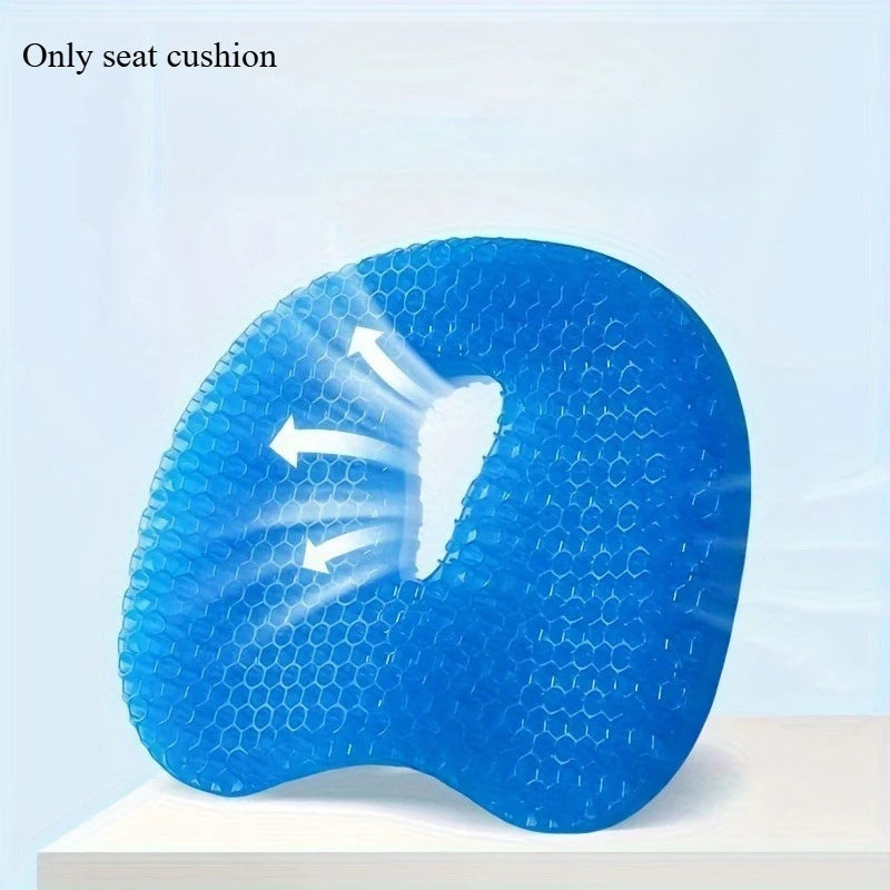 Gel U-shaped Seat Cushion,for Long Sitting Comfortable Soft Gel Seat Cushion,Multifunctional Ergonomic Fit Chair Cushion