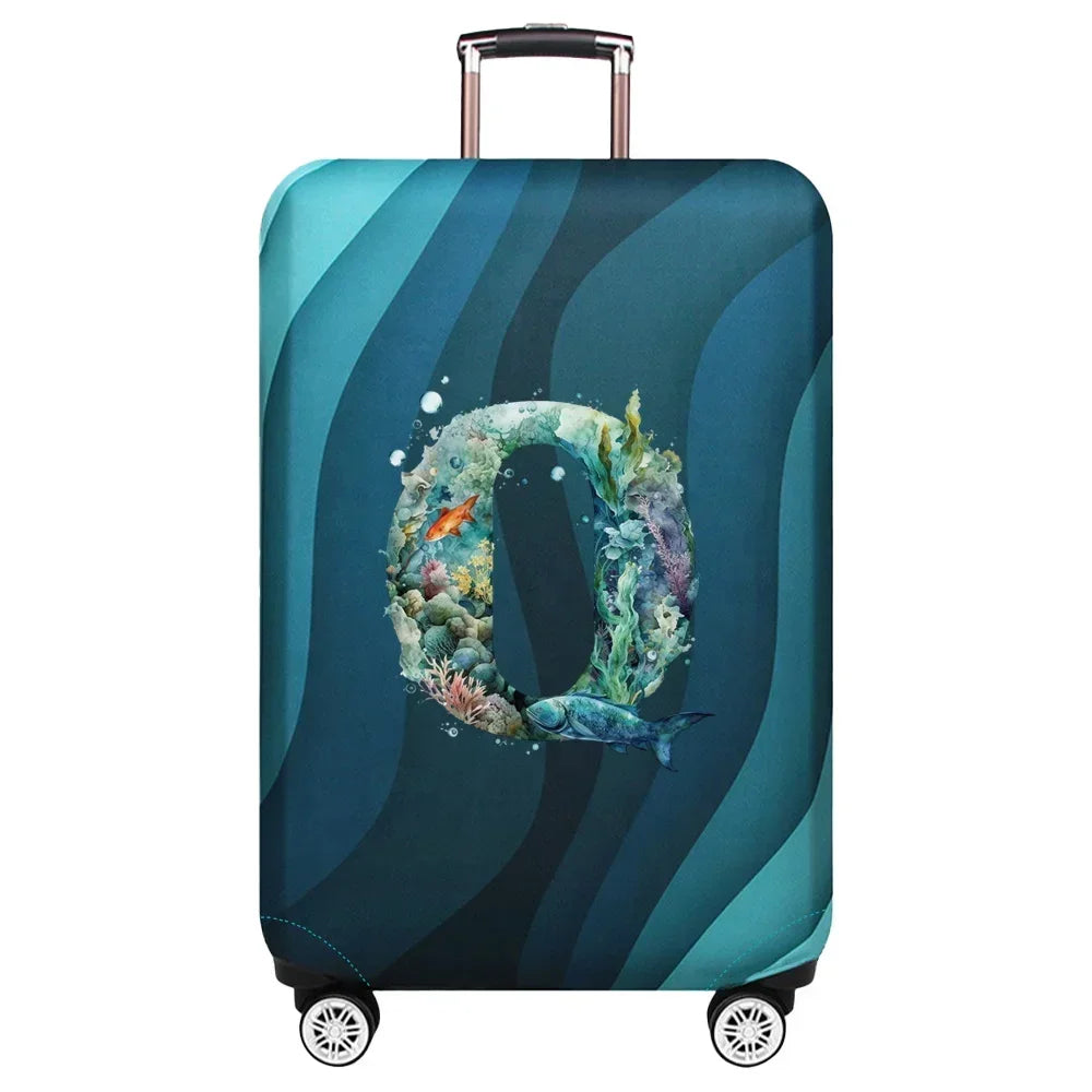 Elastic Fish Letter Series Luggage Protective Cover Suitable for 18-32 Inch Bag Suitcase Covers Trolley Cover Travel Accessories