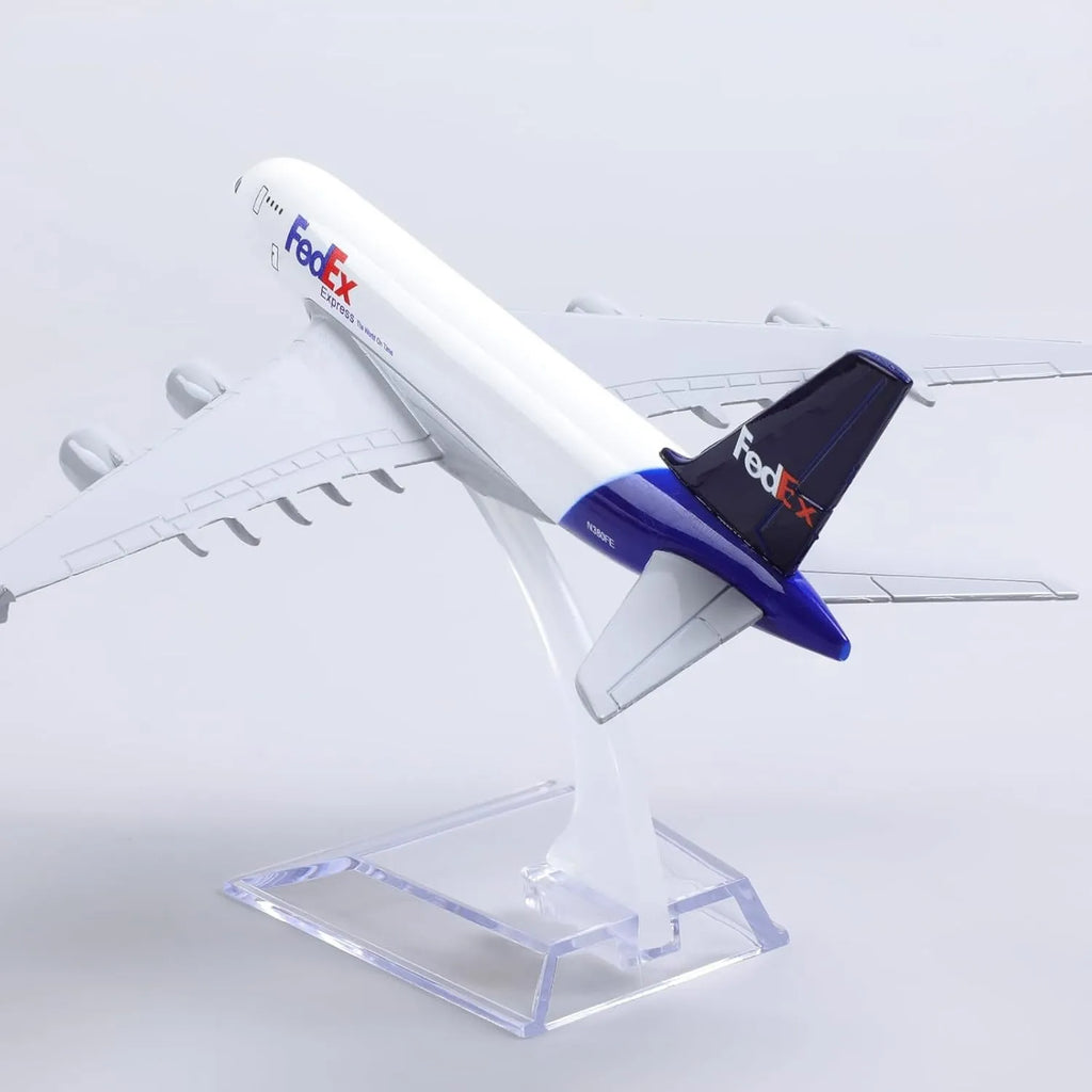 1/400 16cm A380 FedEx Diecast Metal Airplane Model Collectible Display Toy Airplane Model Collection Toys For Children