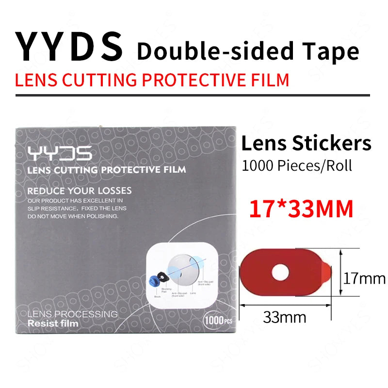 High Quality Double-sided Sticker Pastilles For Lens Adhesives Tape Red Protecting Glasses Processing Blocking Pads Optical