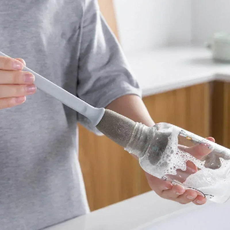 Long Handle Sponge Cup Brush Milk Bottle Wineglass Cups Clean Brush Tea Cup Thermos Bottle Brush Sponge Brush Cleaning Tool