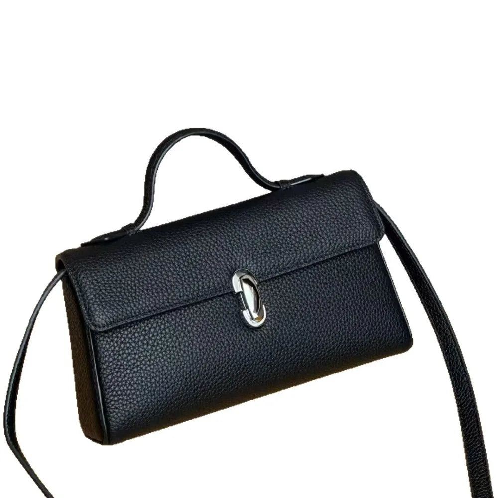 2026 Spring and Summer New Leather Women's Fashionable and Simple Versatile Messenger Bag Candy-colored Commuter Cover Small