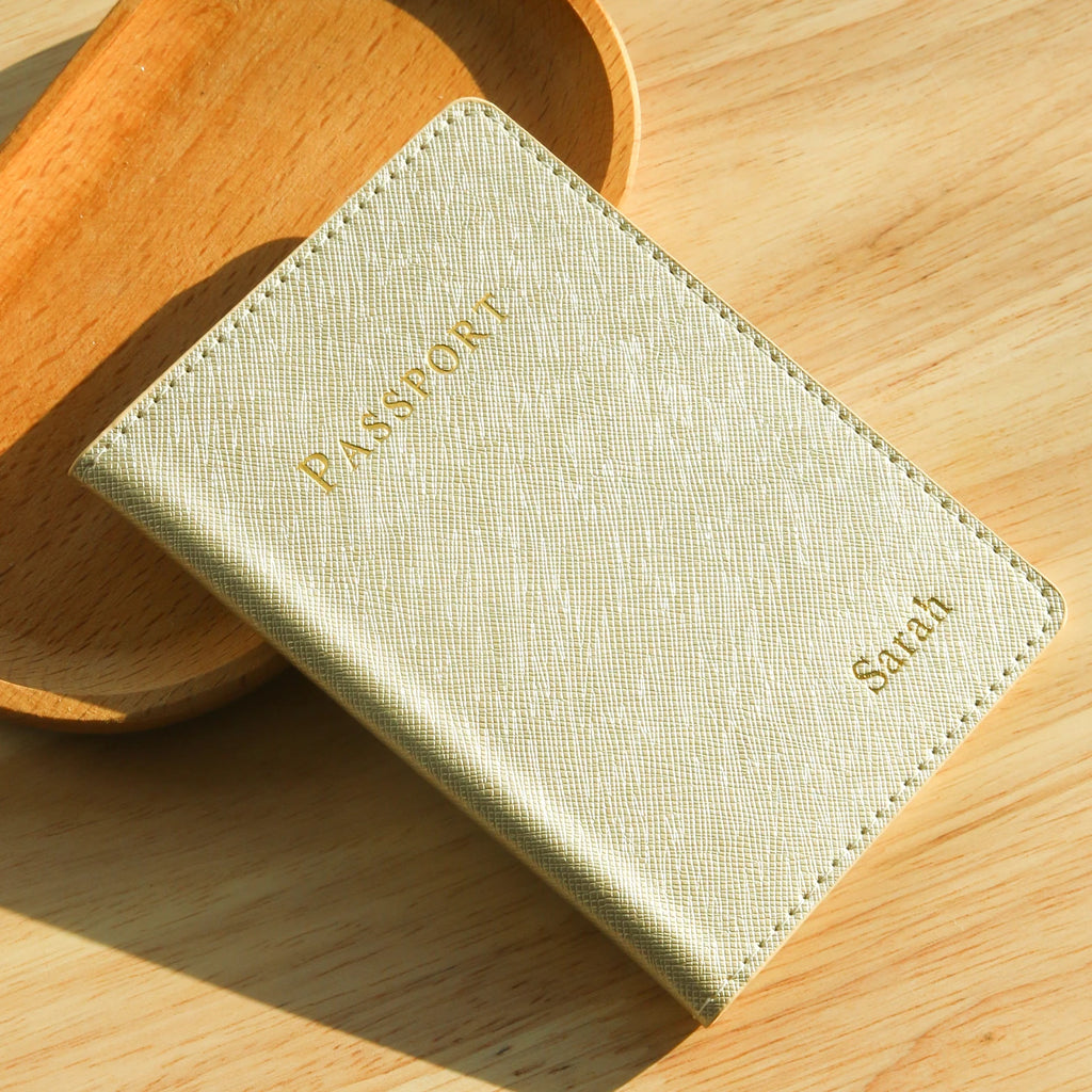 Personalized Passport Holder Customized Hot Stamping Name Passport Customize Letters Cover Passport Holder Travel Wallet